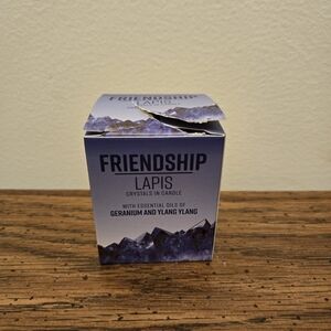 Friendship Lapis Crystal Candle - Blue